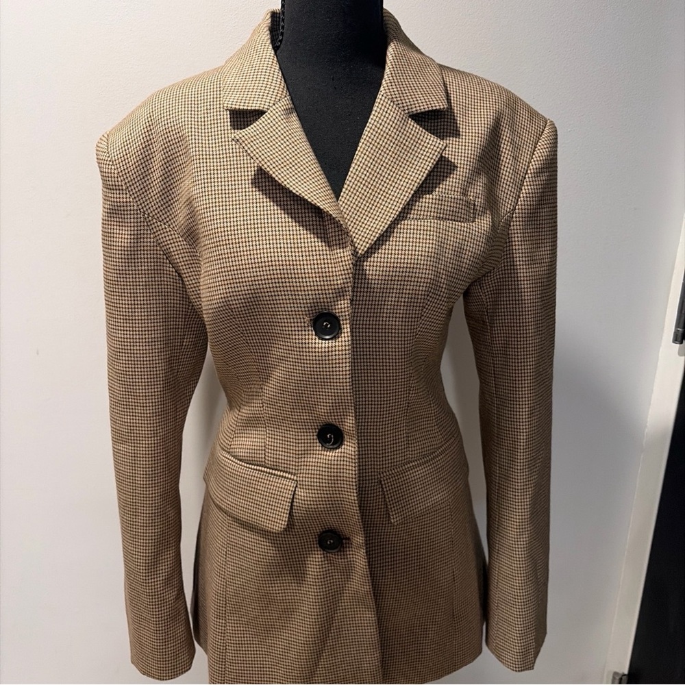 Classic Houndstooth blazer Equestrian  Jacket Small business timeless